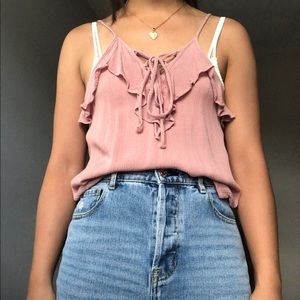 Cute pink lost and wander tank!